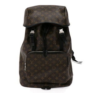 Louis Vuitton Brown Leather Monogram Macassar Backpack Rucksack
